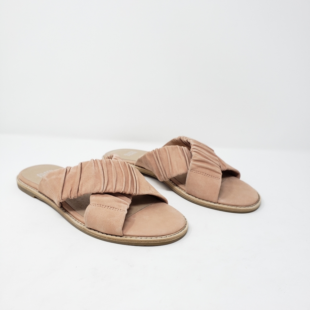 EILEEN FISHER| Crisscross Slide Nubuck Sandal